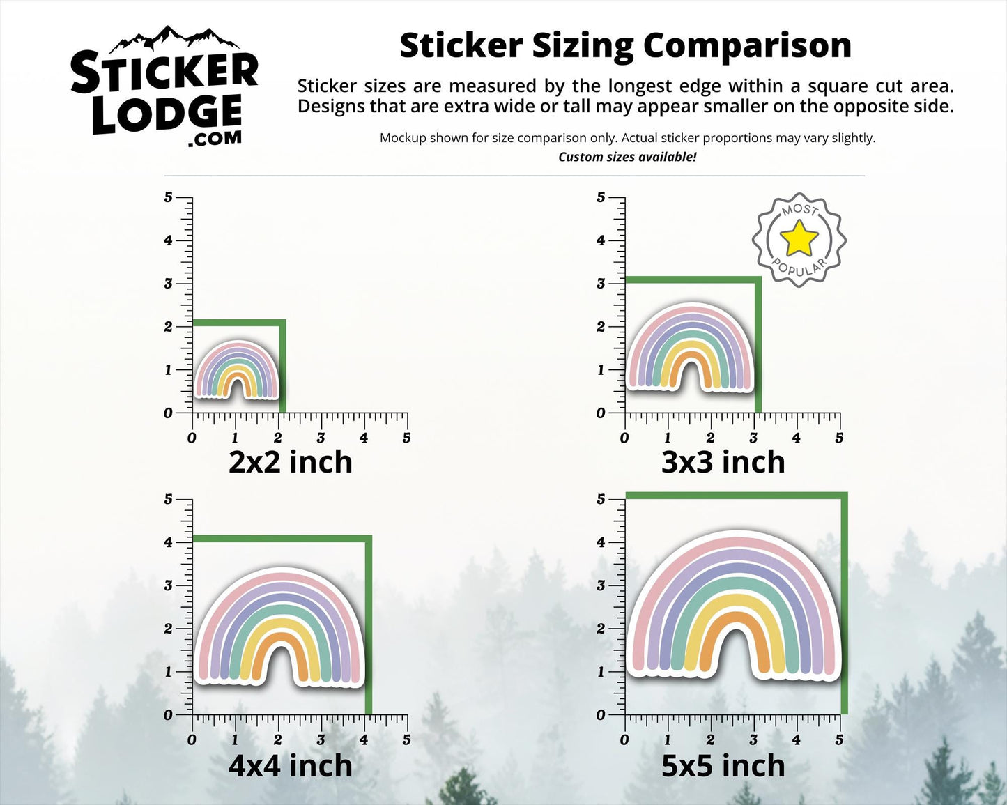 Vibrant Pastel Rainbow Vinyl Sticker | Sticker Lodge