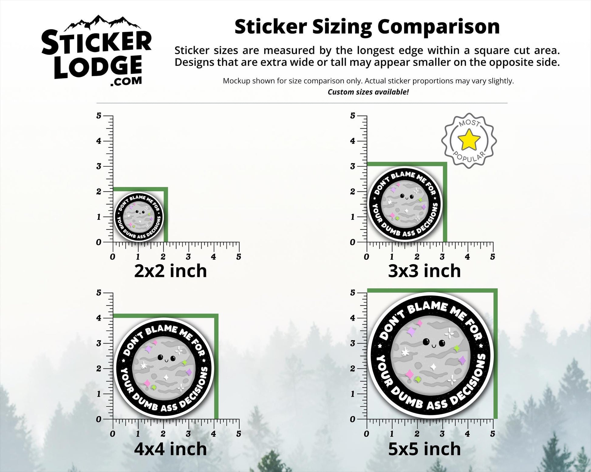 Don't Blame Me For Your Dumb Ass Decisions Vinyl Sticker | Sticker Lodge