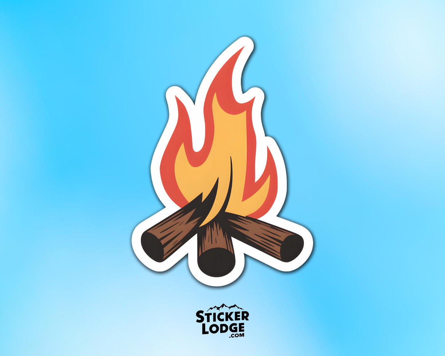 Cozy Campfire Vinyl Sticker | Sticker Lodge