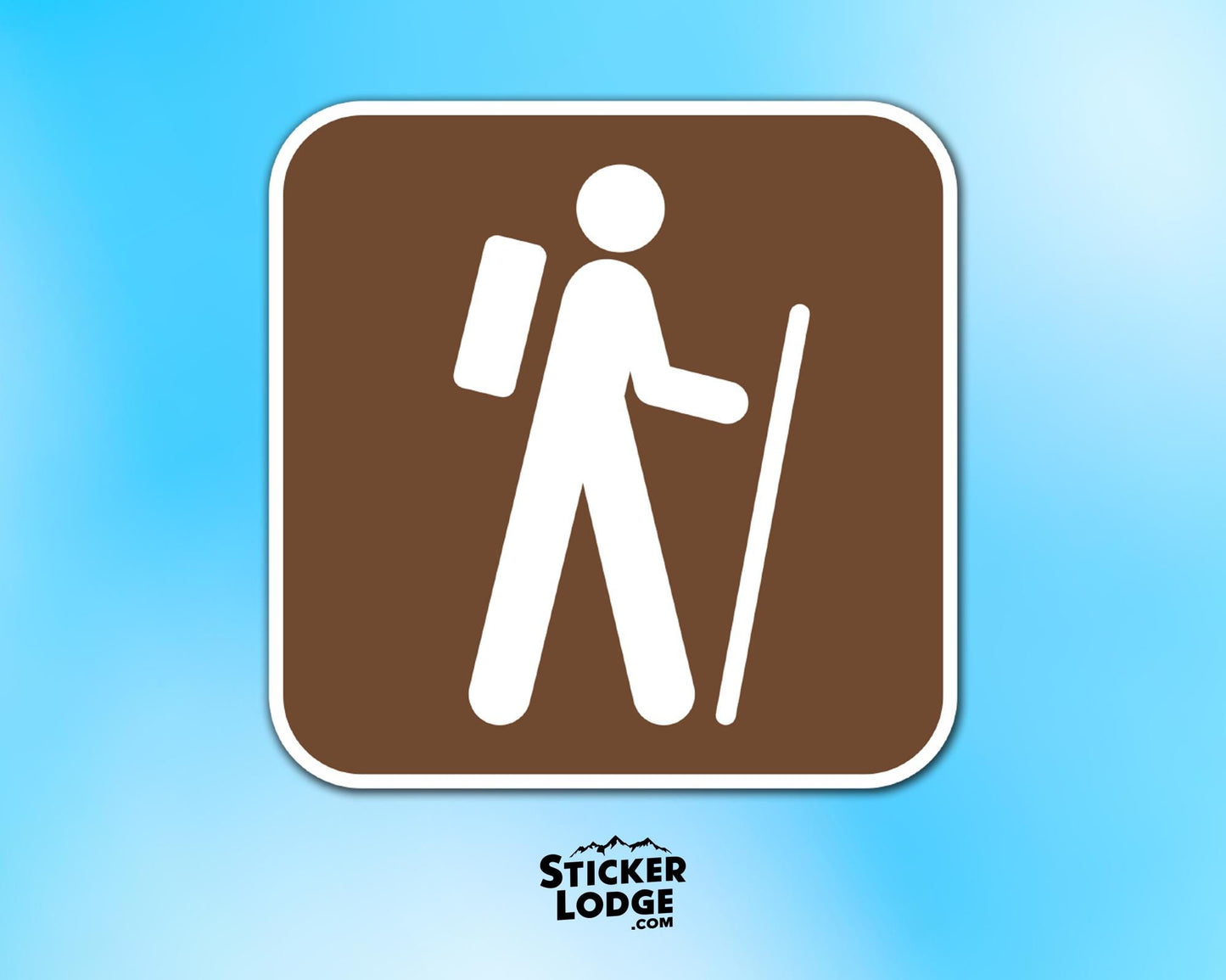Hiking National Park Symbol Vinyl Sticker | Sticker Lodge