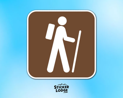 Hiking National Park Symbol Vinyl Sticker | Sticker Lodge