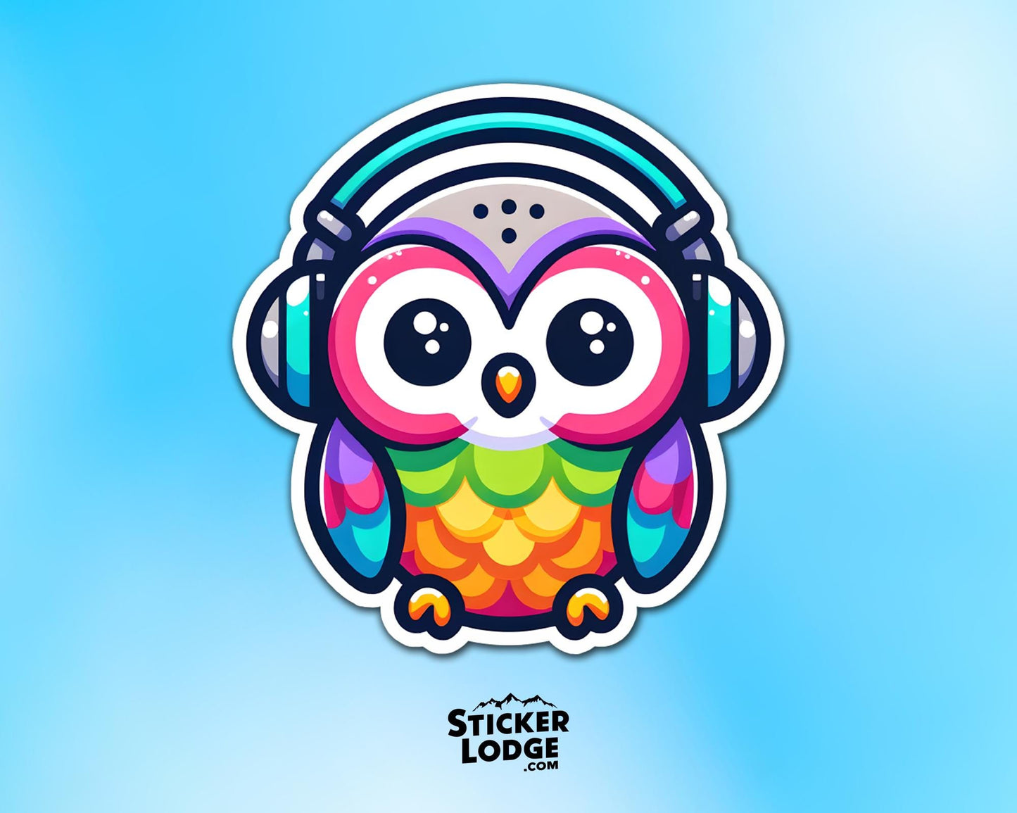 Kawaii Owl Vinyl Sticker | Sticker Lodge