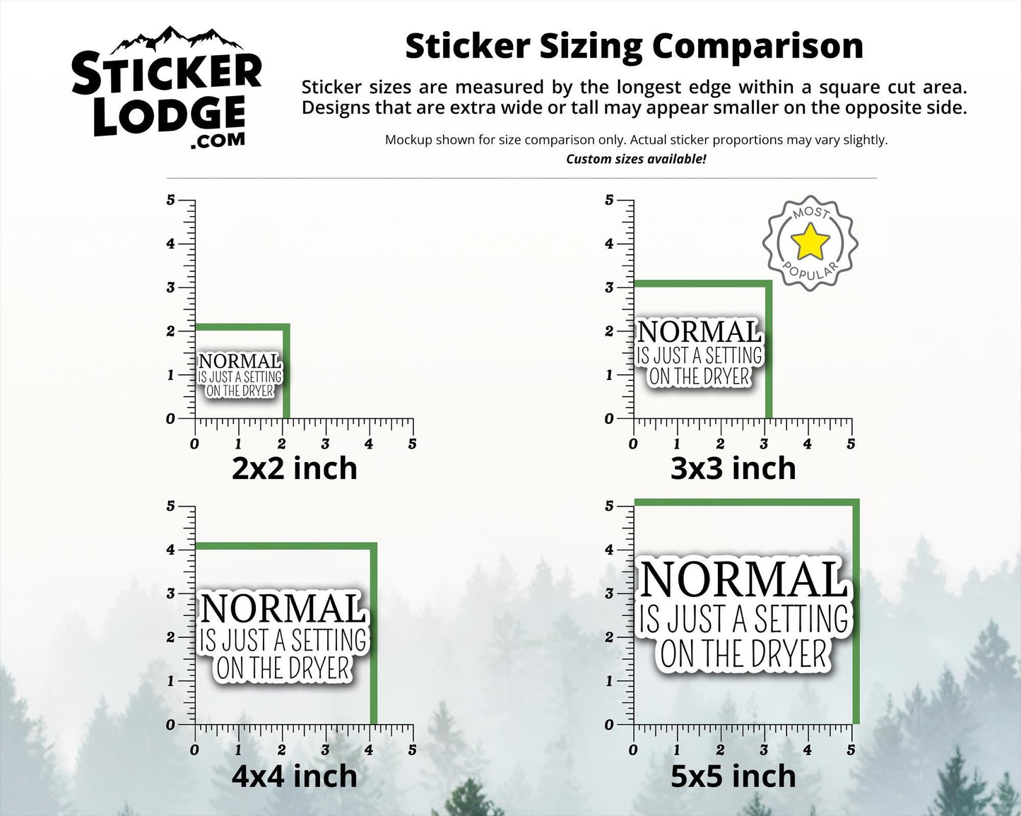 Normal Is Just A Setting on the Dryer Vinyl Sticker | Sticker Lodge