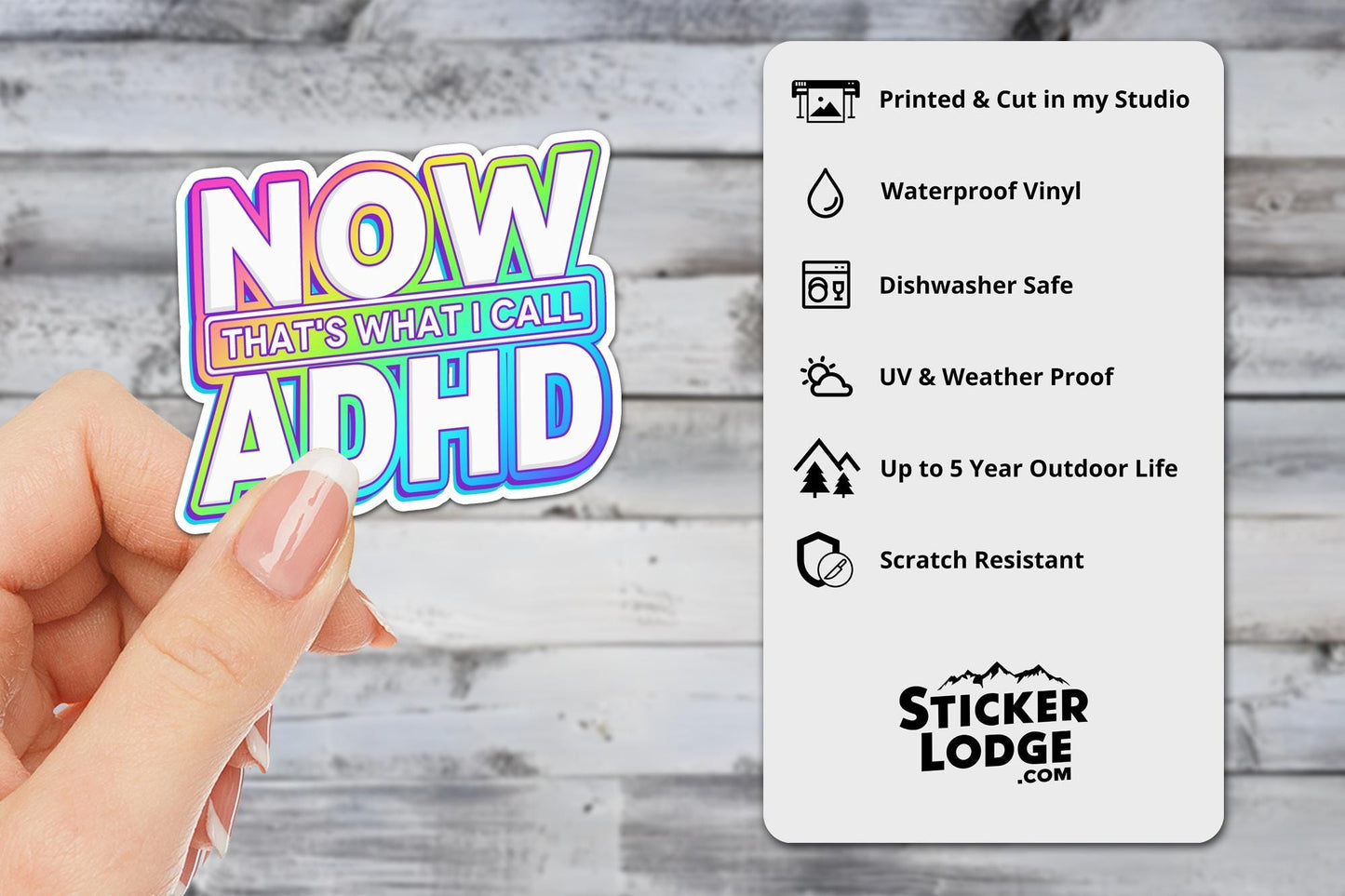 Now Thats What I Call ADHD Vinyl Sticker | Sticker Lodge