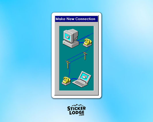 Nostalgic Windows 95 Dial Up Vinyl Sticker | Sticker Lodge