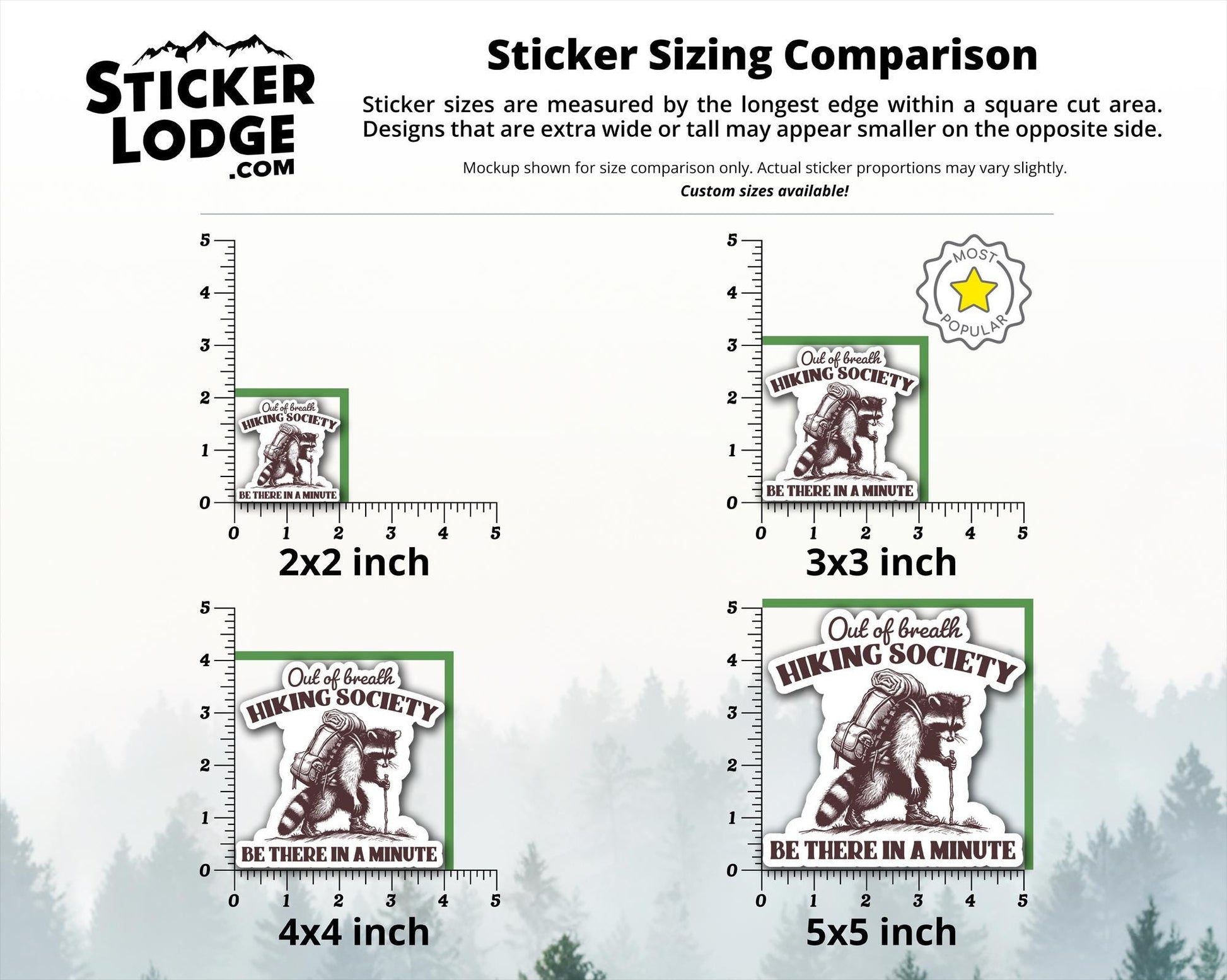 Out of Breath Hiking Society Vinyl Sticker | Sticker Lodge