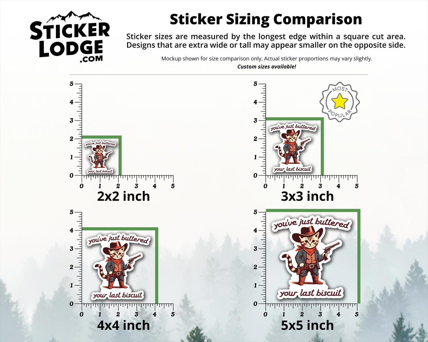 You&#39;ve Just Buttered Your Last Biscuit Vinyl Sticker | Sticker Lodge