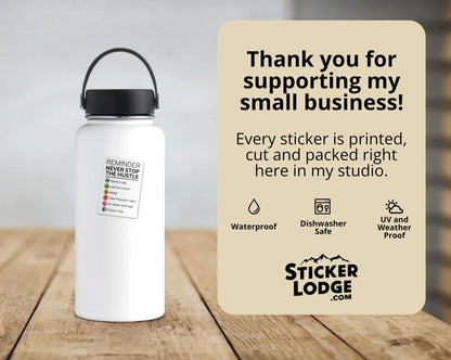 Never Stop the Hustle Vinyl Sticker | Sticker Lodge