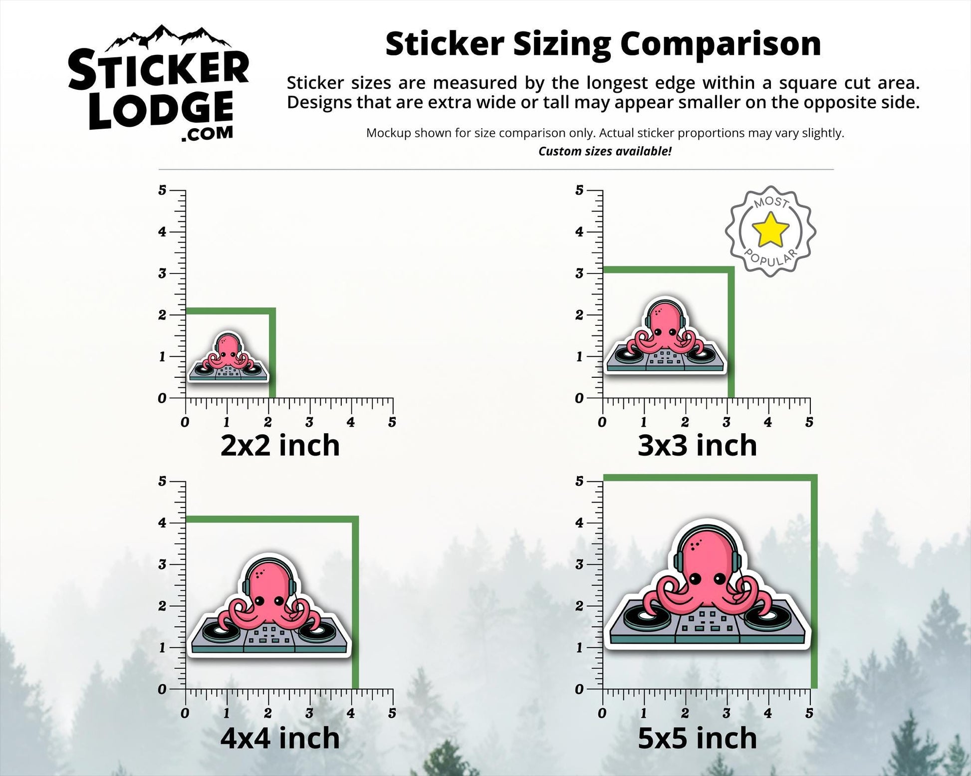 DJ Octopus Vinyl Sticker | Sticker Lodge