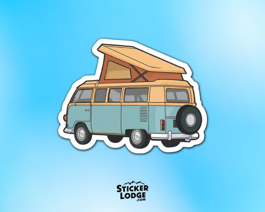 Vintage Van Life Campervan Vinyl Sticker | Sticker Lodge