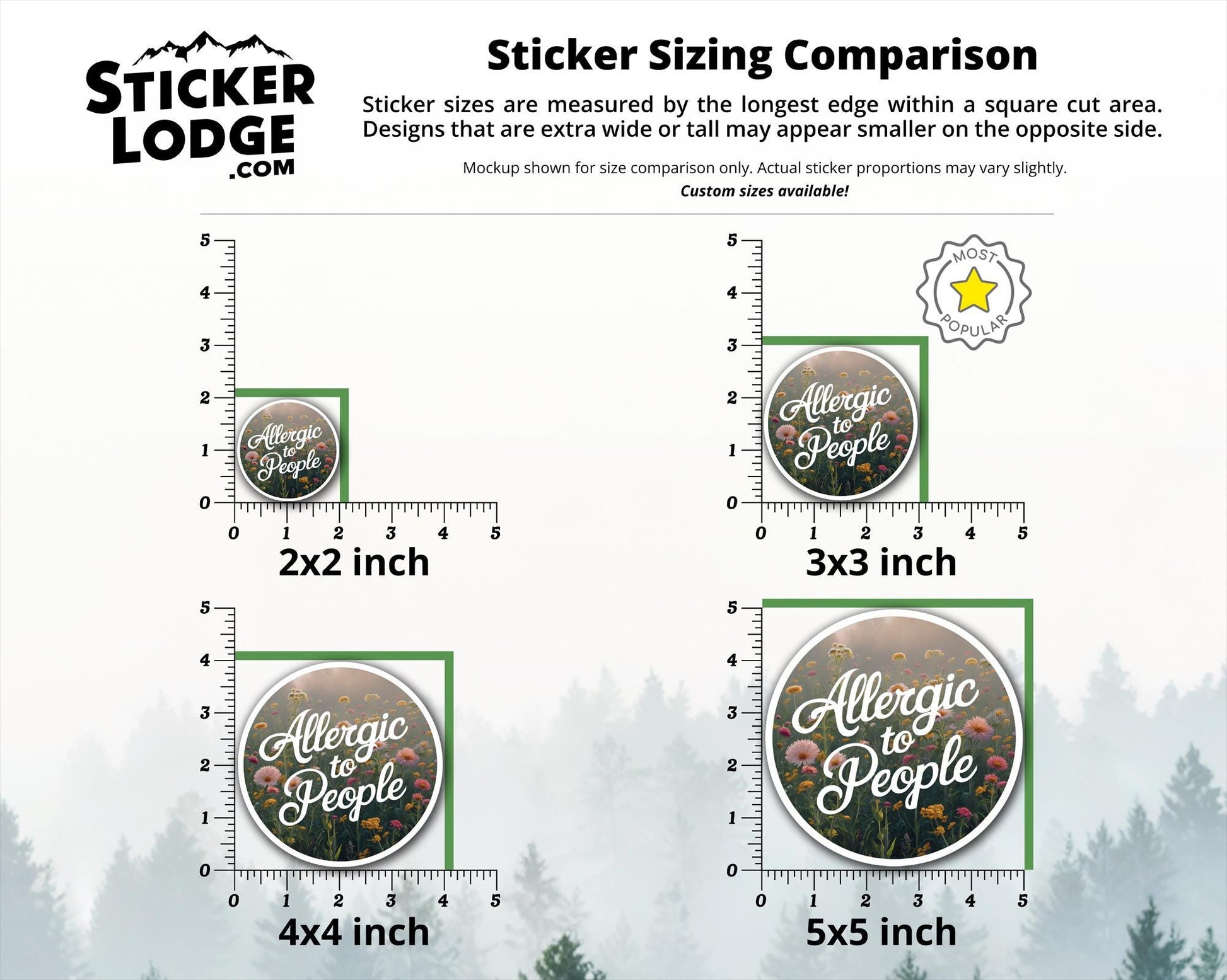 Allergic to People Vinyl Sticker | Sticker Lodge