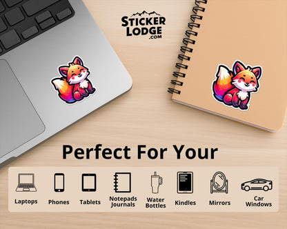 Kawaii Fox Vinyl Sticker | Sticker Lodge