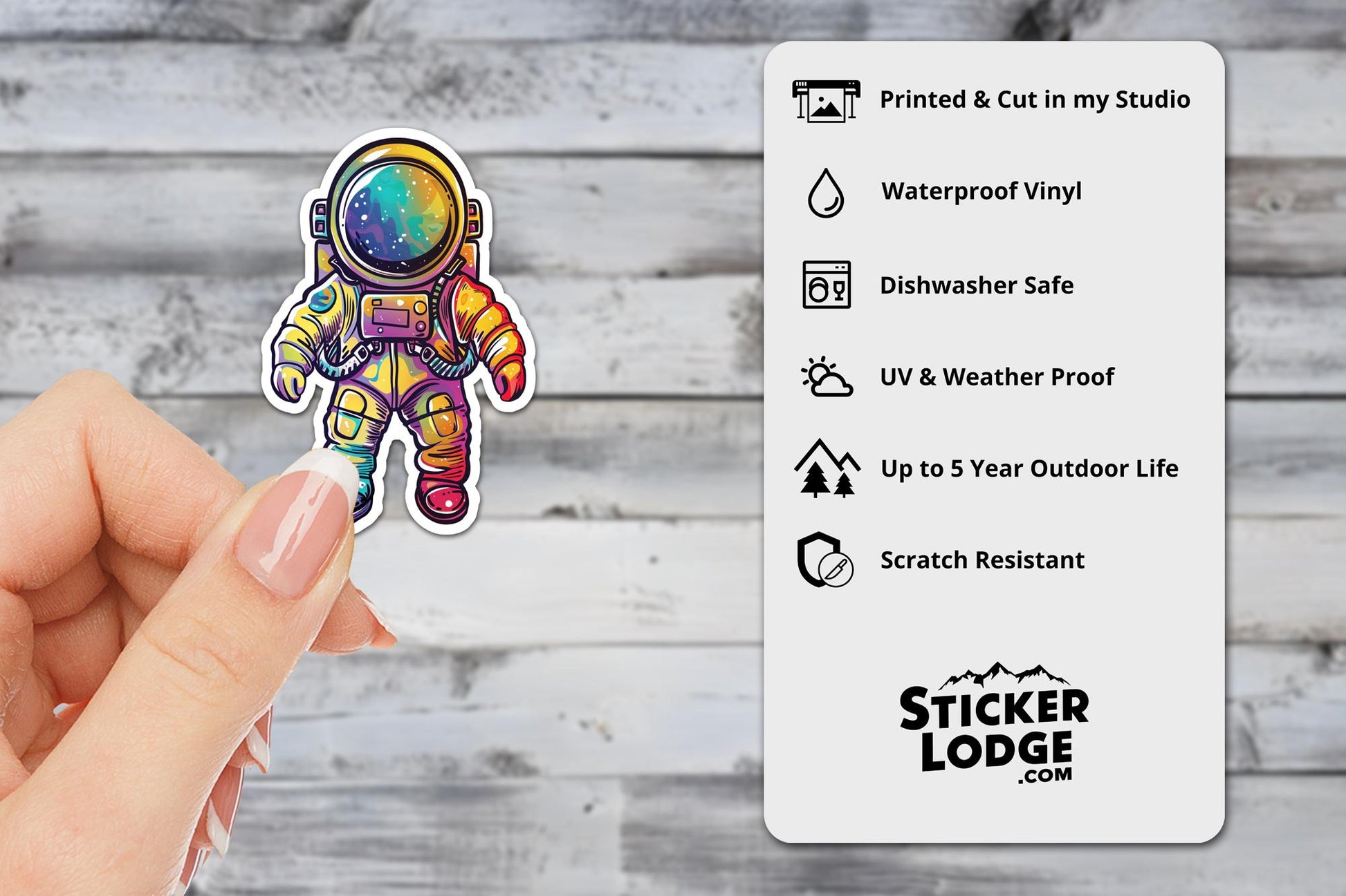 Cosmic Astronaut Vinyl Sticker | Sticker Lodge
