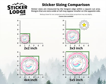 Panic Attack Survivor Vinyl Sticker | Sticker Lodge