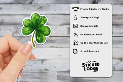 Lucky Shamrock Vinyl Sticker | Sticker Lodge