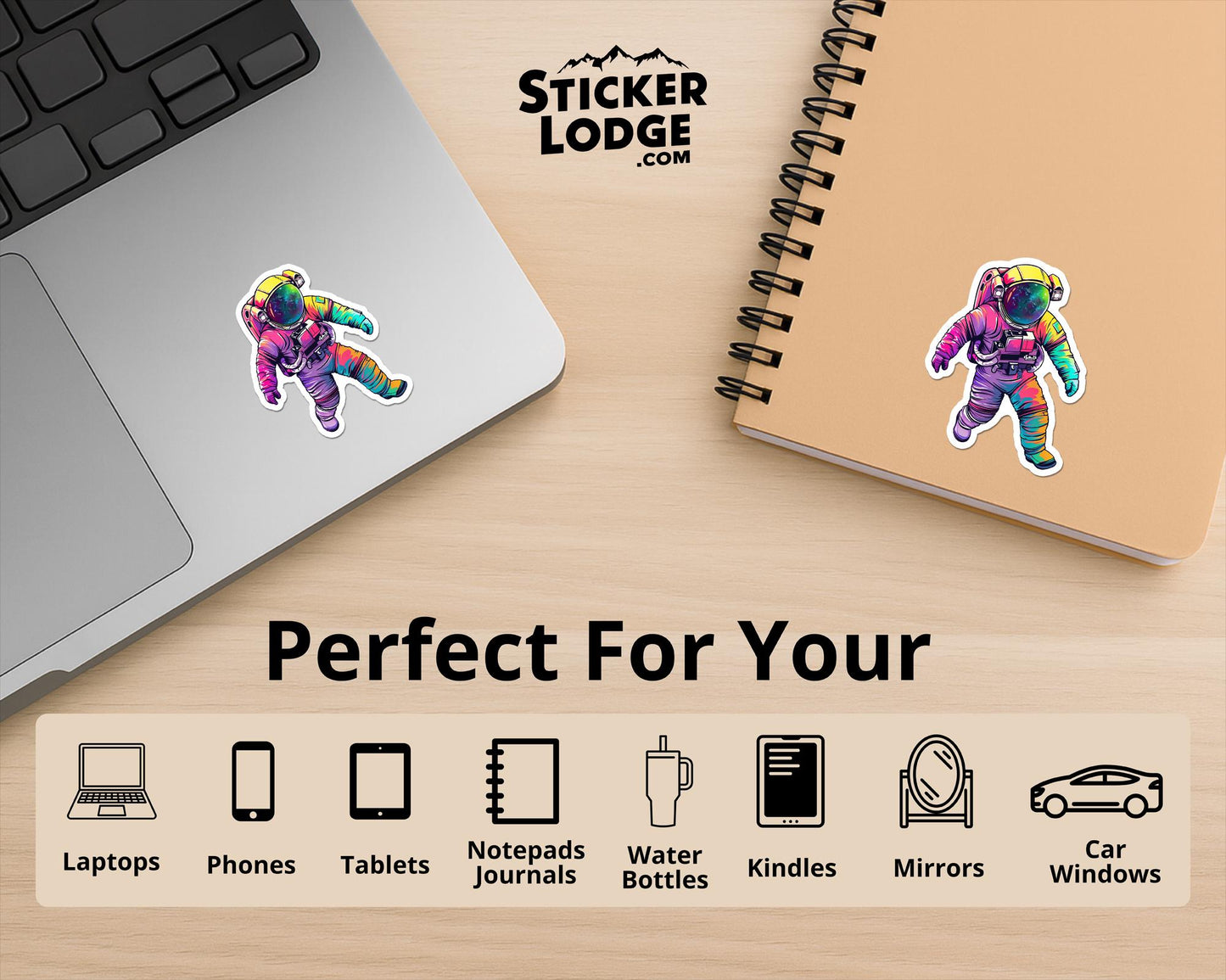 Astronaut Voyager Vinyl Sticker | Sticker Lodge