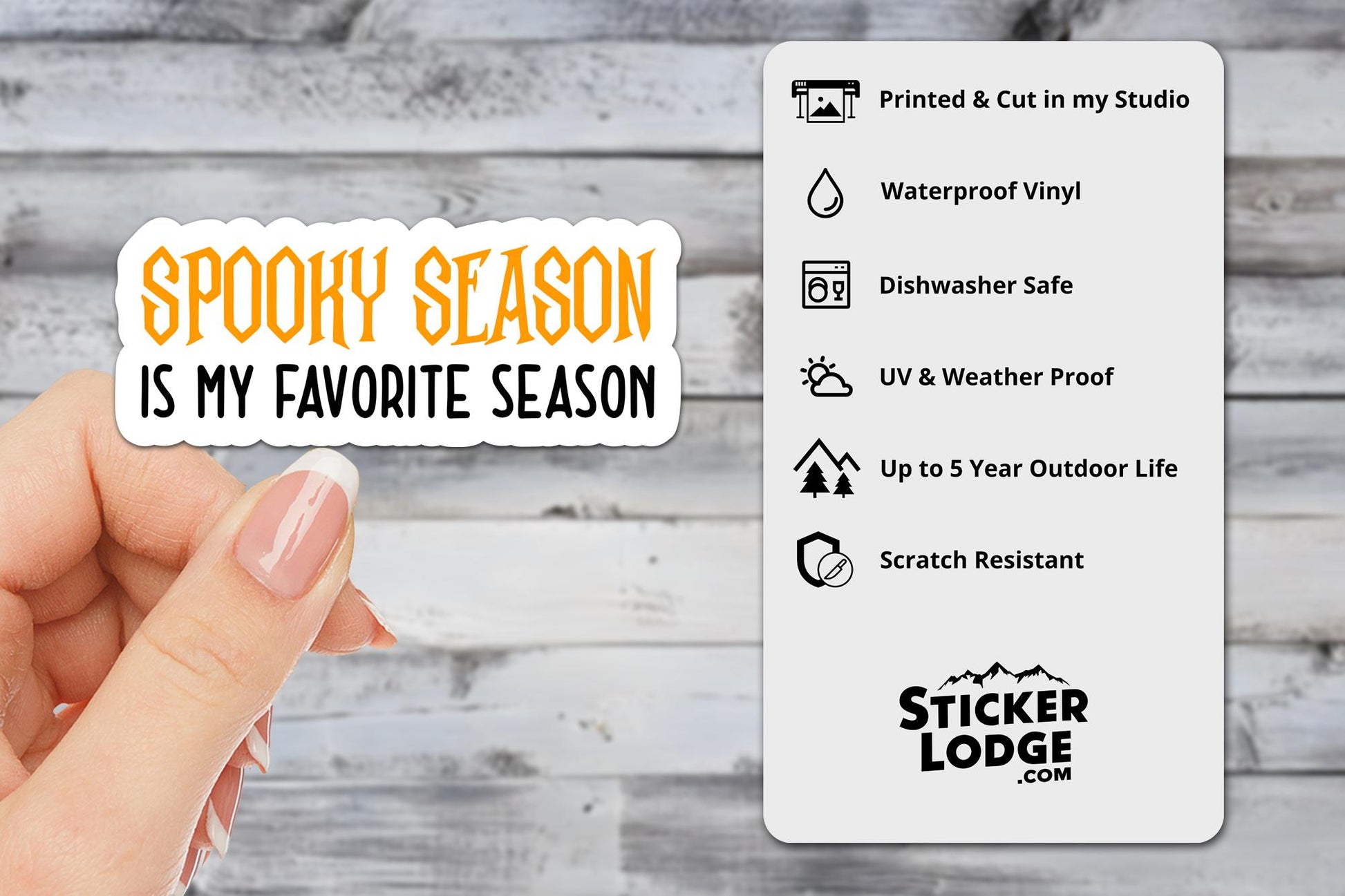 Spooky Season is my Favorite Season Vinyl Sticker | Sticker Lodge