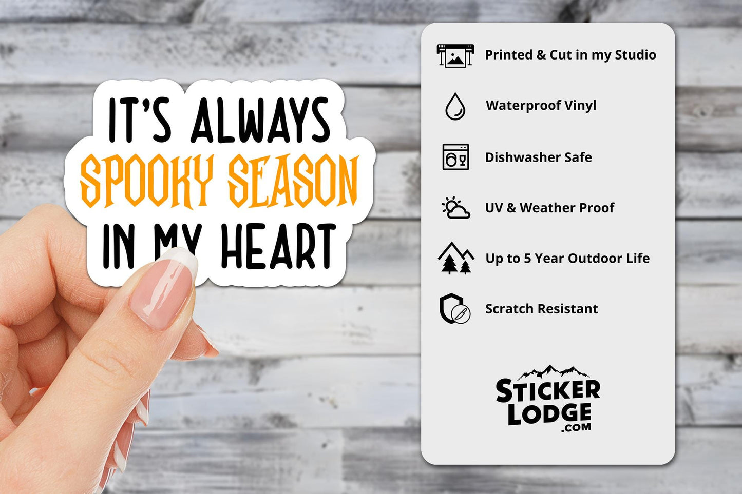 It's Always Spooky Season In My Heart Vinyl Sticker | Sticker Lodge