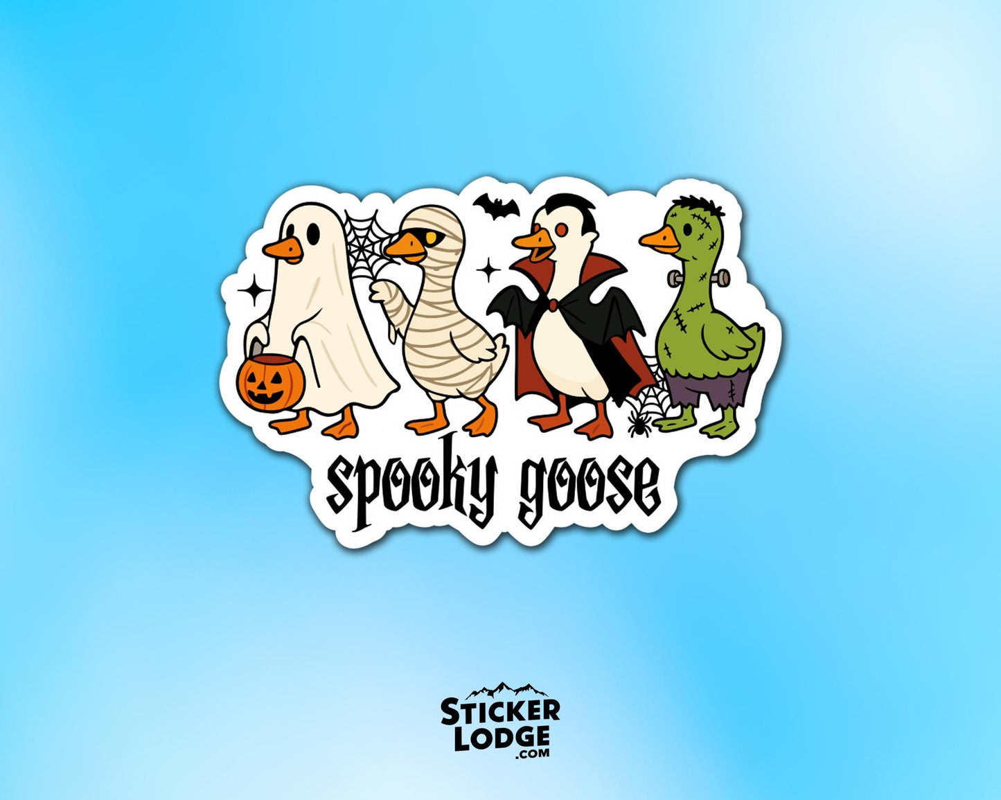 Spooky Goose Halloween Vinyl Sticker | Sticker Lodge