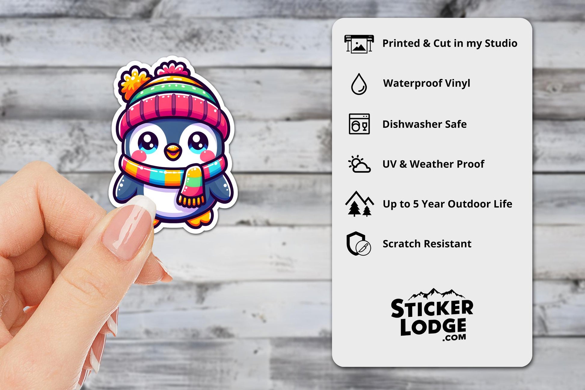 Kawaii Penguin Vinyl Sticker | Sticker Lodge