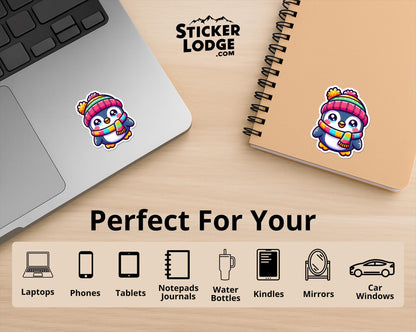 Kawaii Penguin Vinyl Sticker | Sticker Lodge
