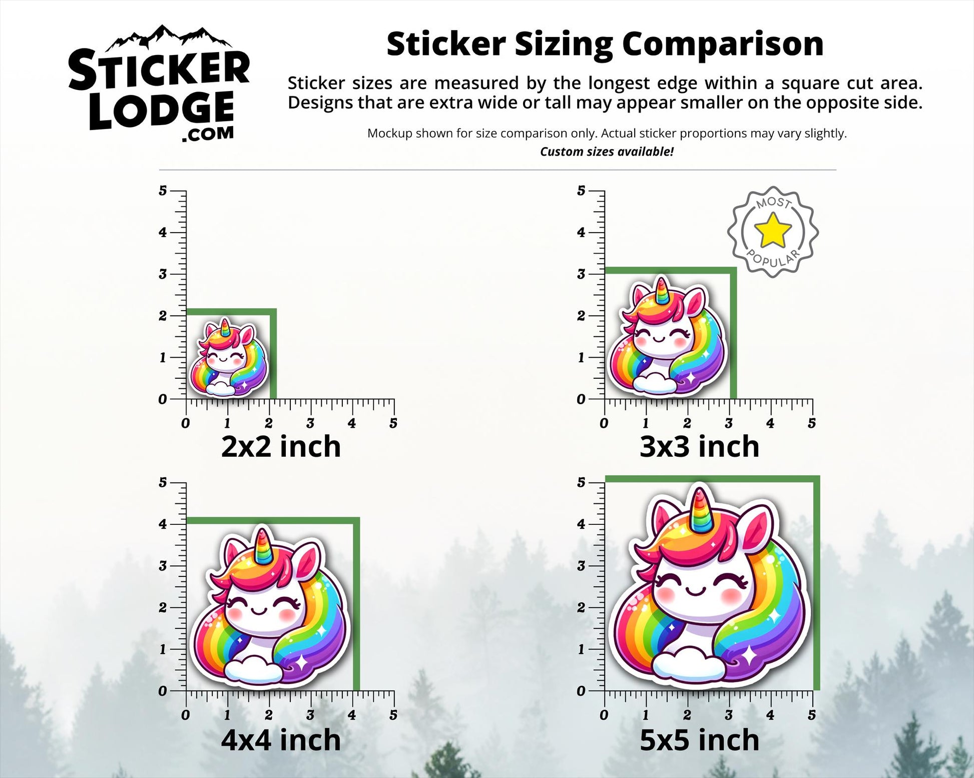 Rainbow Unicorn Vinyl Sticker | Sticker Lodge