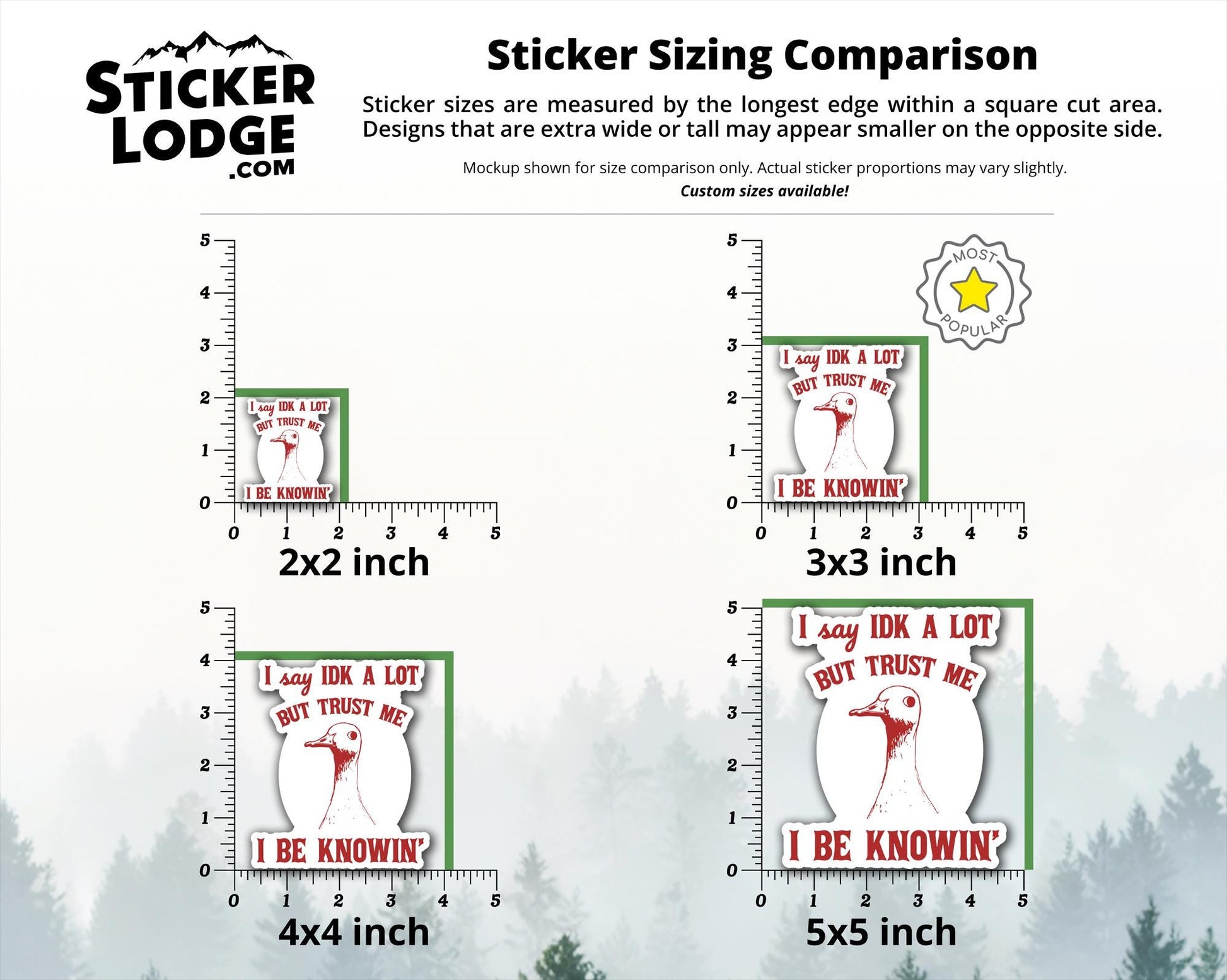 I Say IDK A Lot But Trust Me I Be Knowing Vinyl Sticker | Sticker Lodge