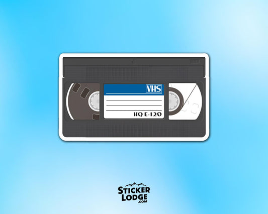 Classic VHS Tape Vinyl Sticker | Sticker Lodge