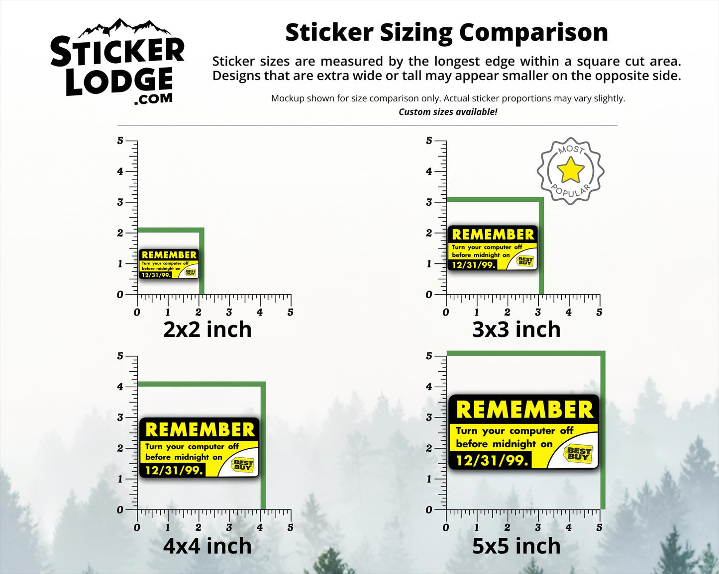 Remember Y2K Turn Off Your Computer Vinyl Sticker | Sticker Lodge