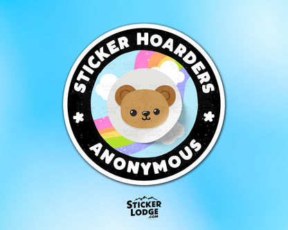 Sticker Hoarders Anonymous Vinyl Sticker | Sticker Lodge