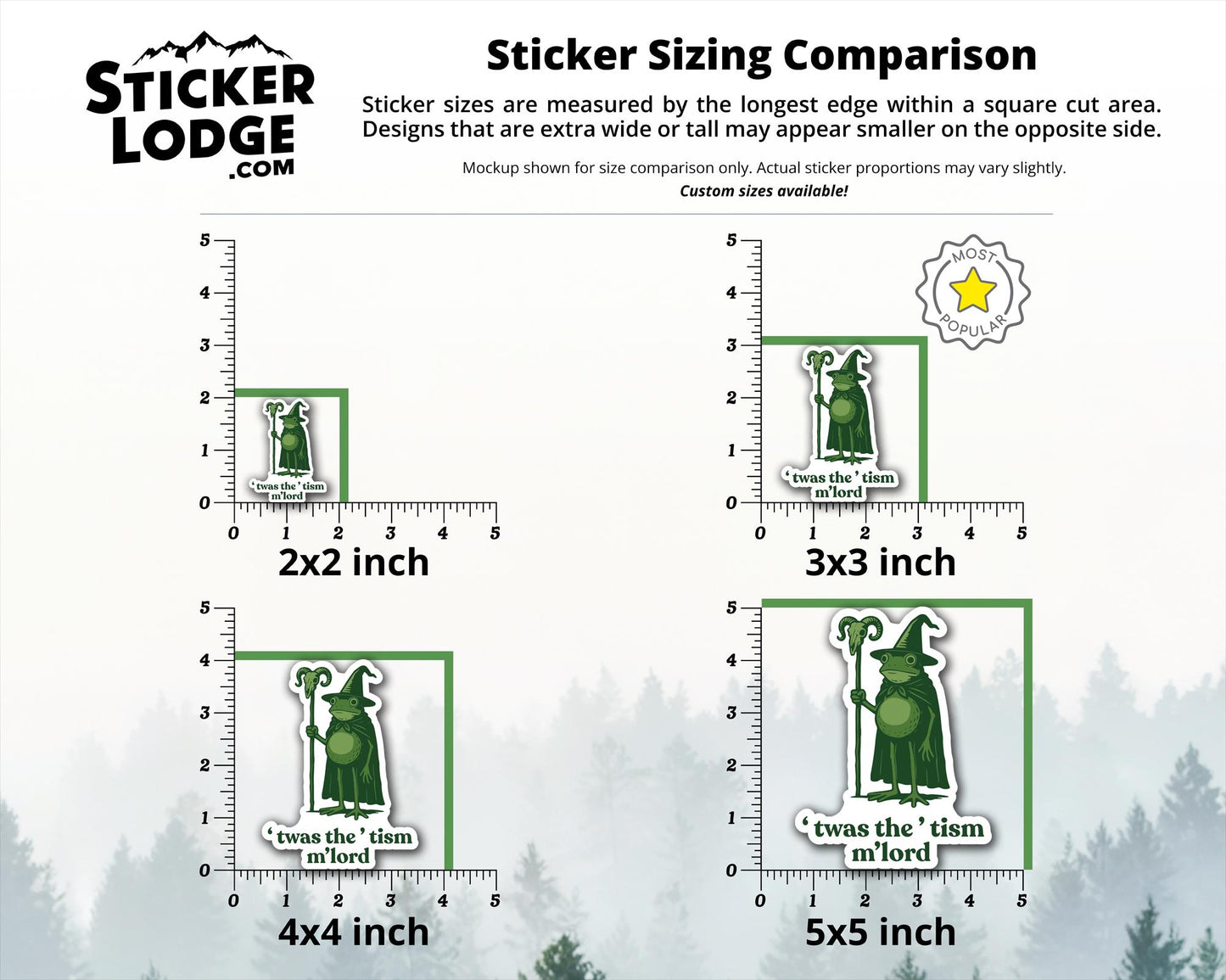 Twas The Tism M&#39;lord Wizard Vinyl Sticker | Sticker Lodge