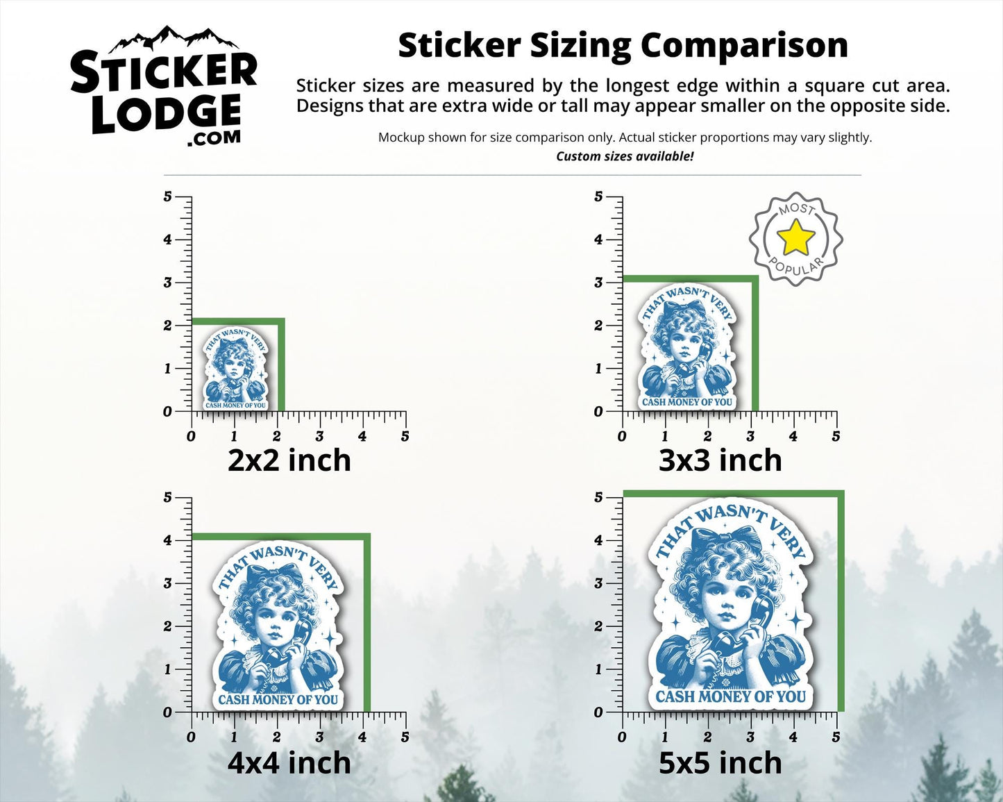 That Wasn't Very Cash Money Of You Vinyl Sticker | Sticker Lodge