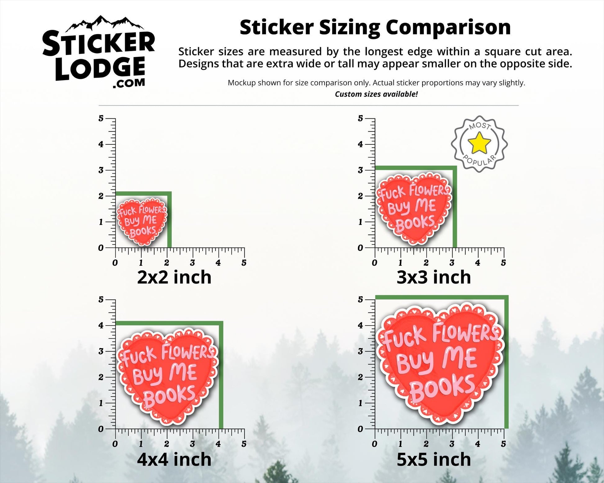 Fuck Flowers Buy Me Books Vinyl Sticker | Sticker Lodge