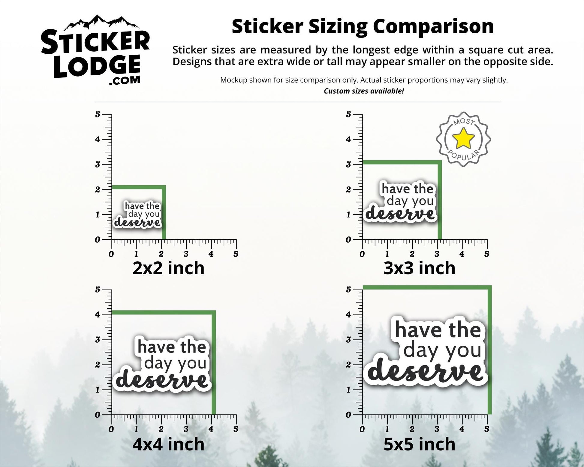 Have The Day You Deserve Vinyl Sticker | Sticker Lodge