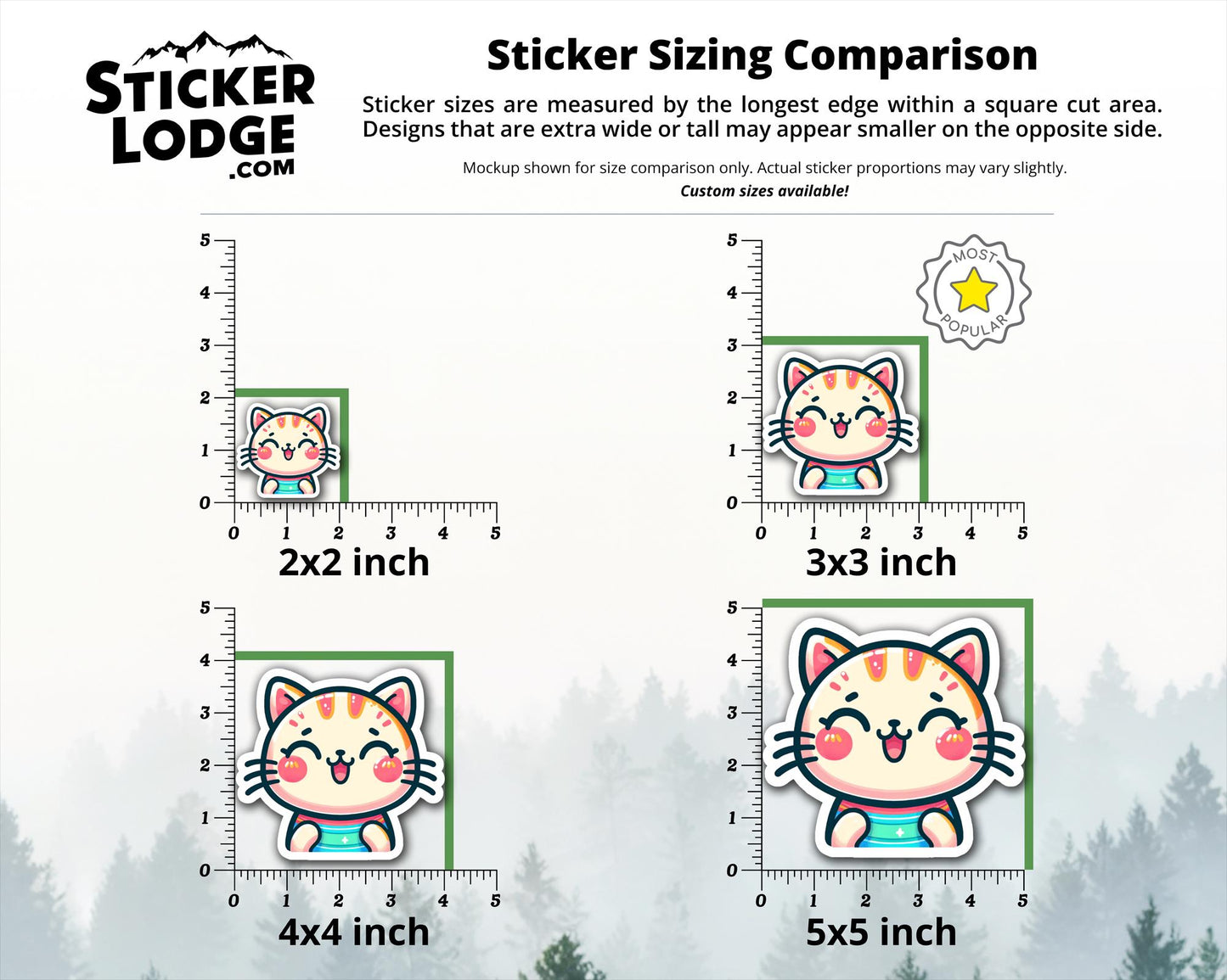 Kawaii Cat Vinyl Sticker | Sticker Lodge