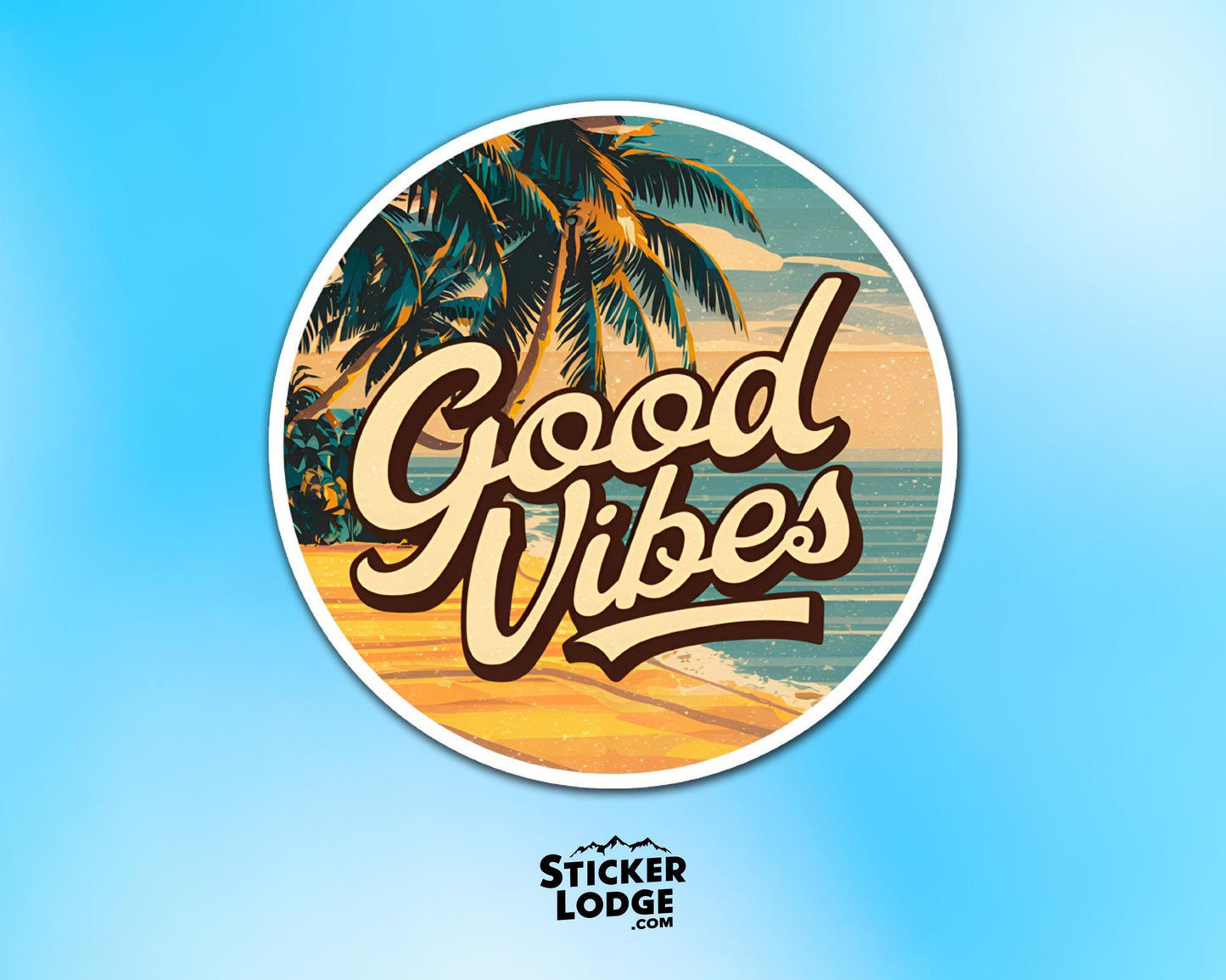 Good Vibes Vinyl Sticker | Sticker Lodge
