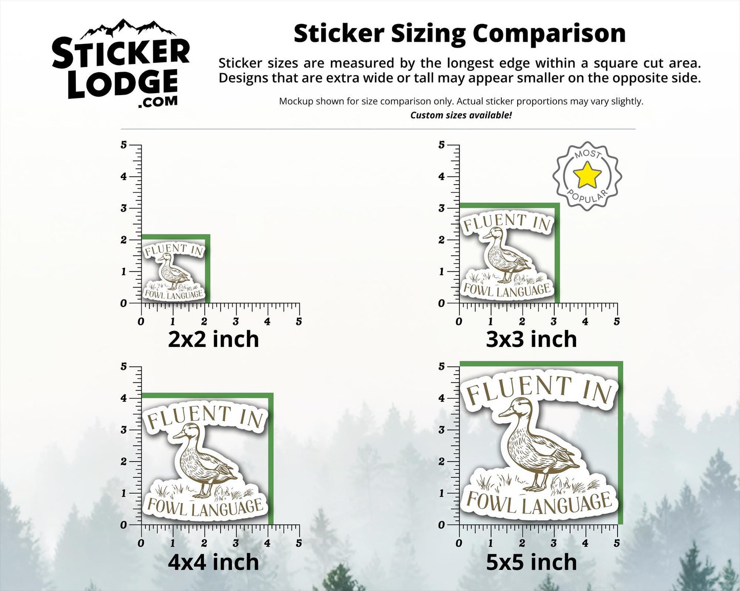 Fluent In Fowl Language Vinyl Sticker | Sticker Lodge