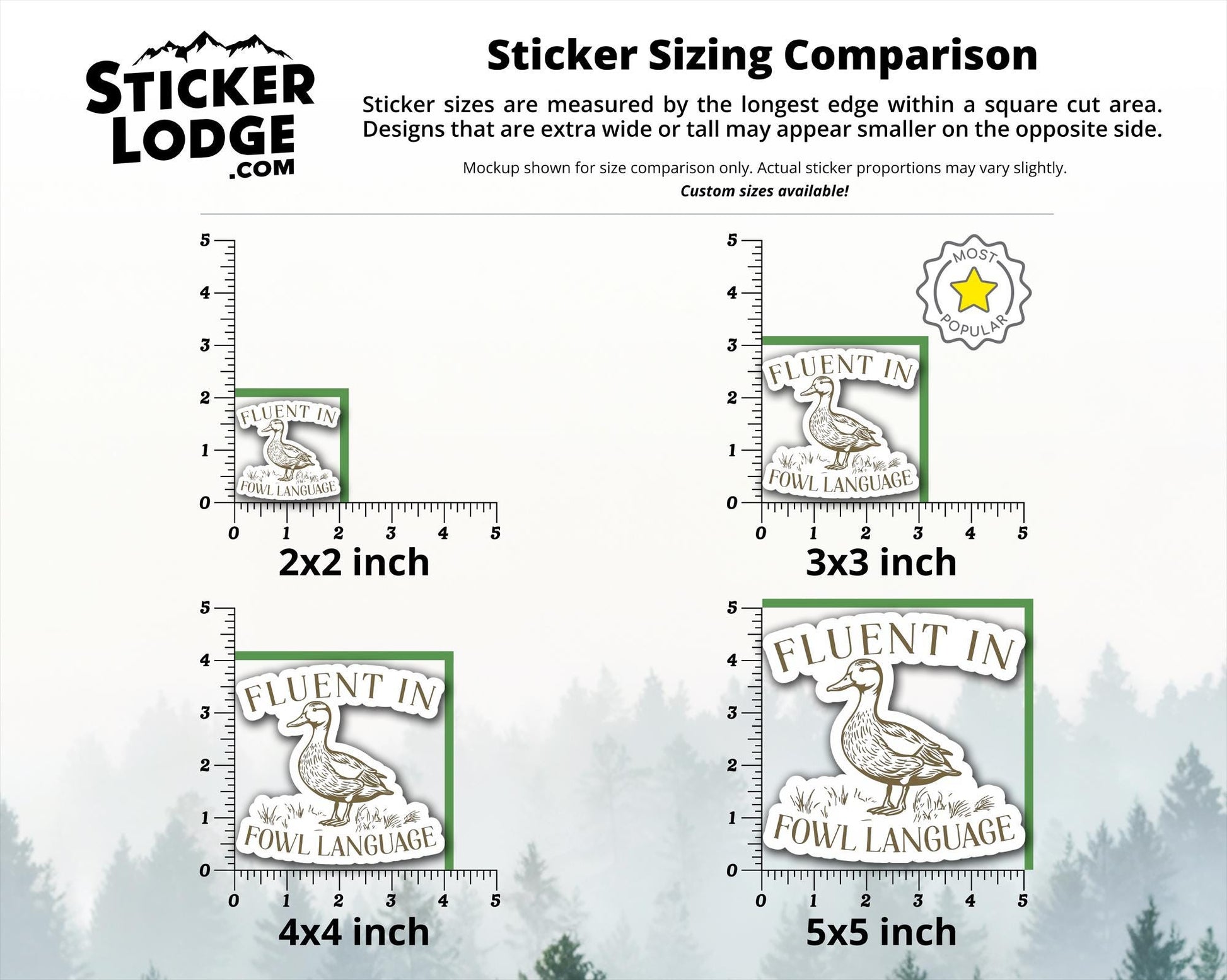 Fluent In Fowl Language Vinyl Sticker | Sticker Lodge