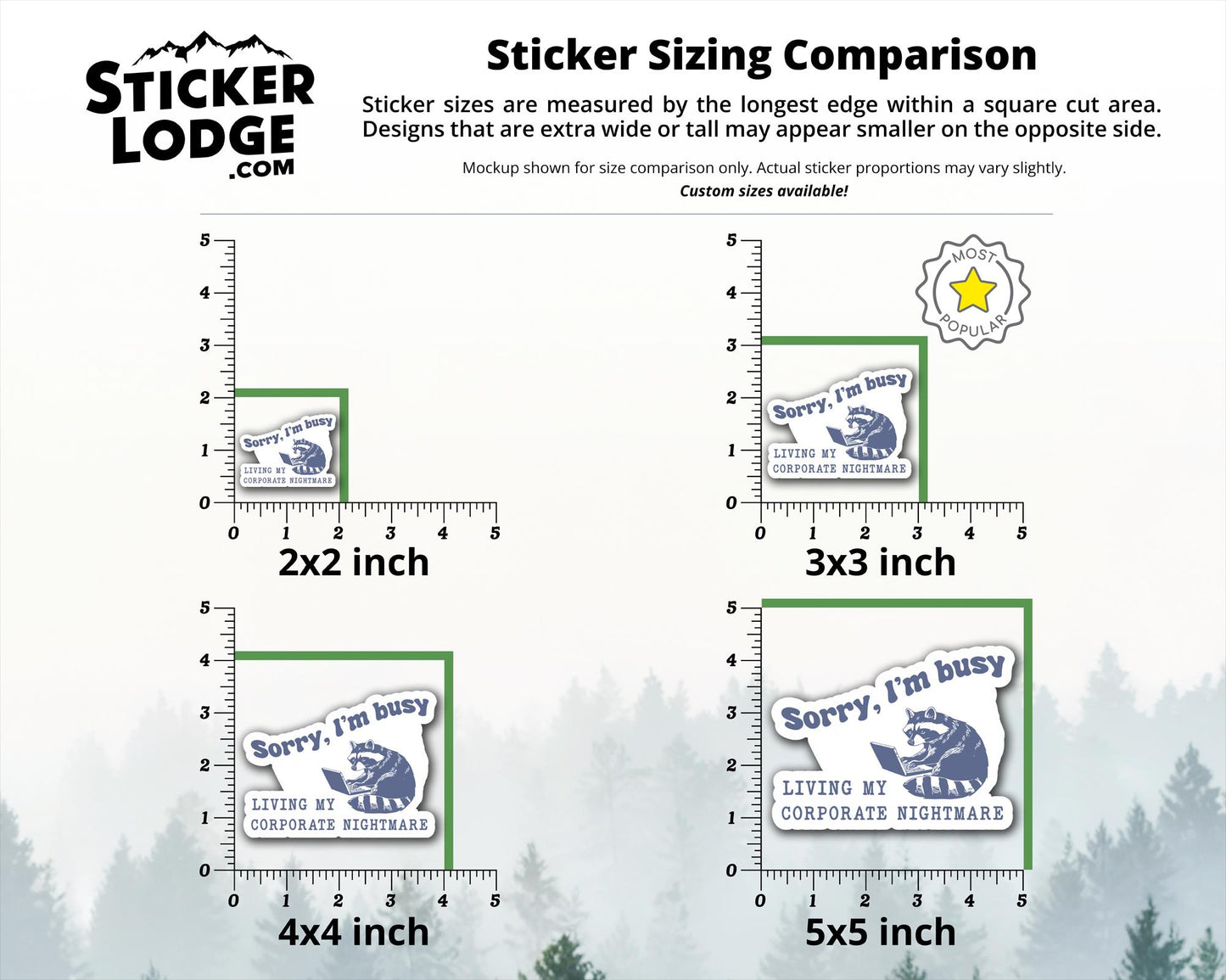 Sorry I'm Busy Living My Corporate Nightmare Vinyl Sticker | Sticker Lodge