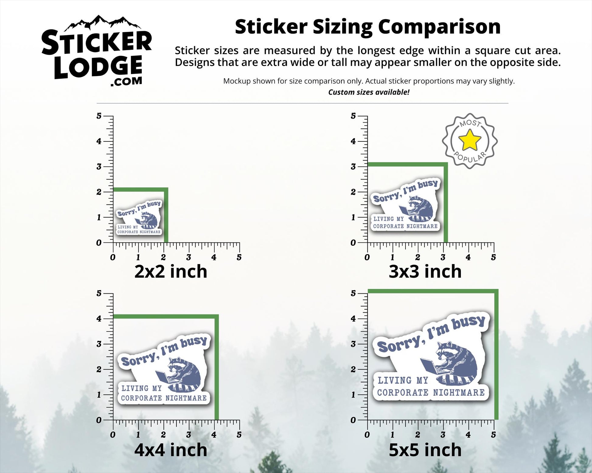 Sorry I'm Busy Living My Corporate Nightmare Vinyl Sticker | Sticker Lodge