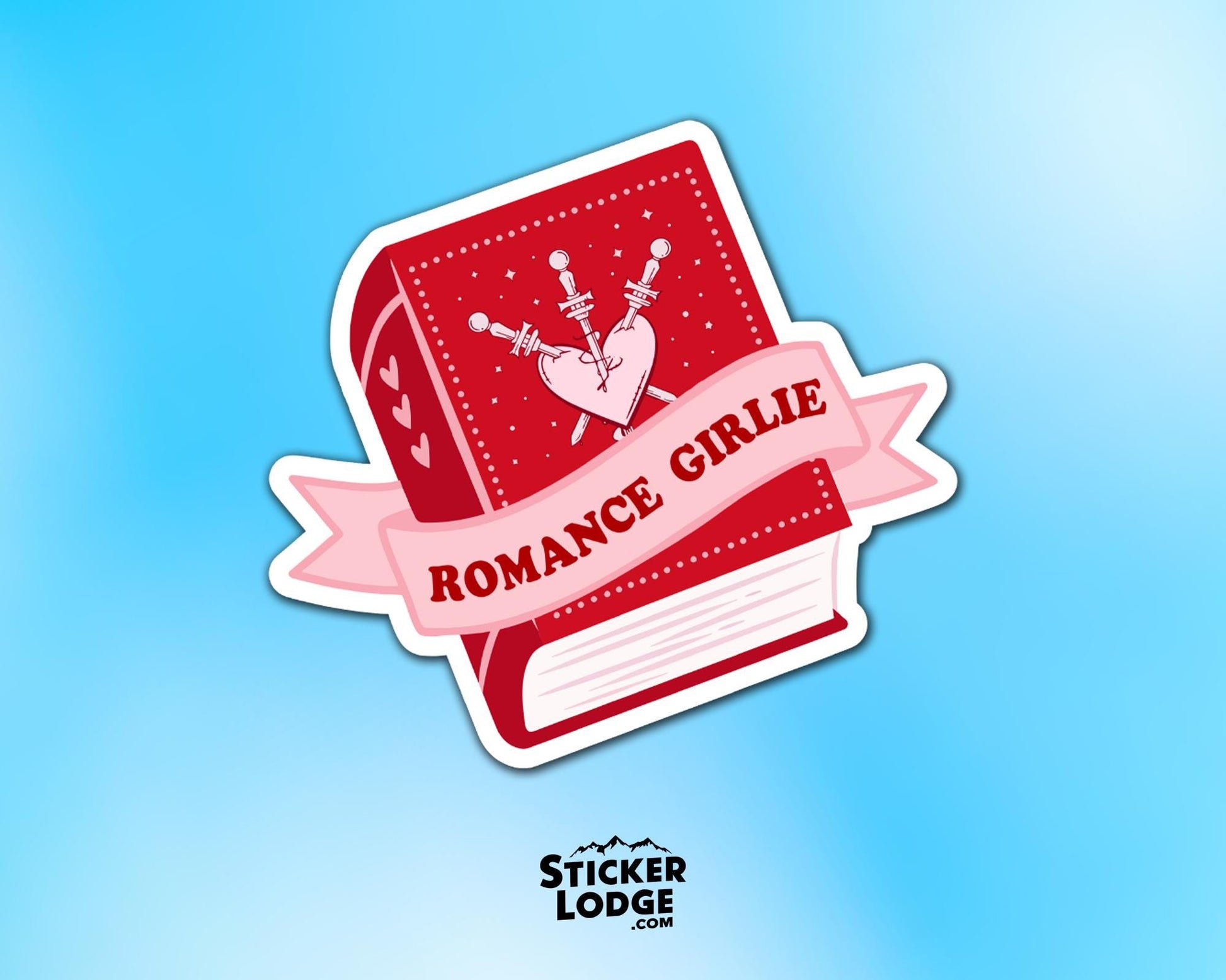 Romance Girlie Bookish Vinyl Sticker | Sticker Lodge