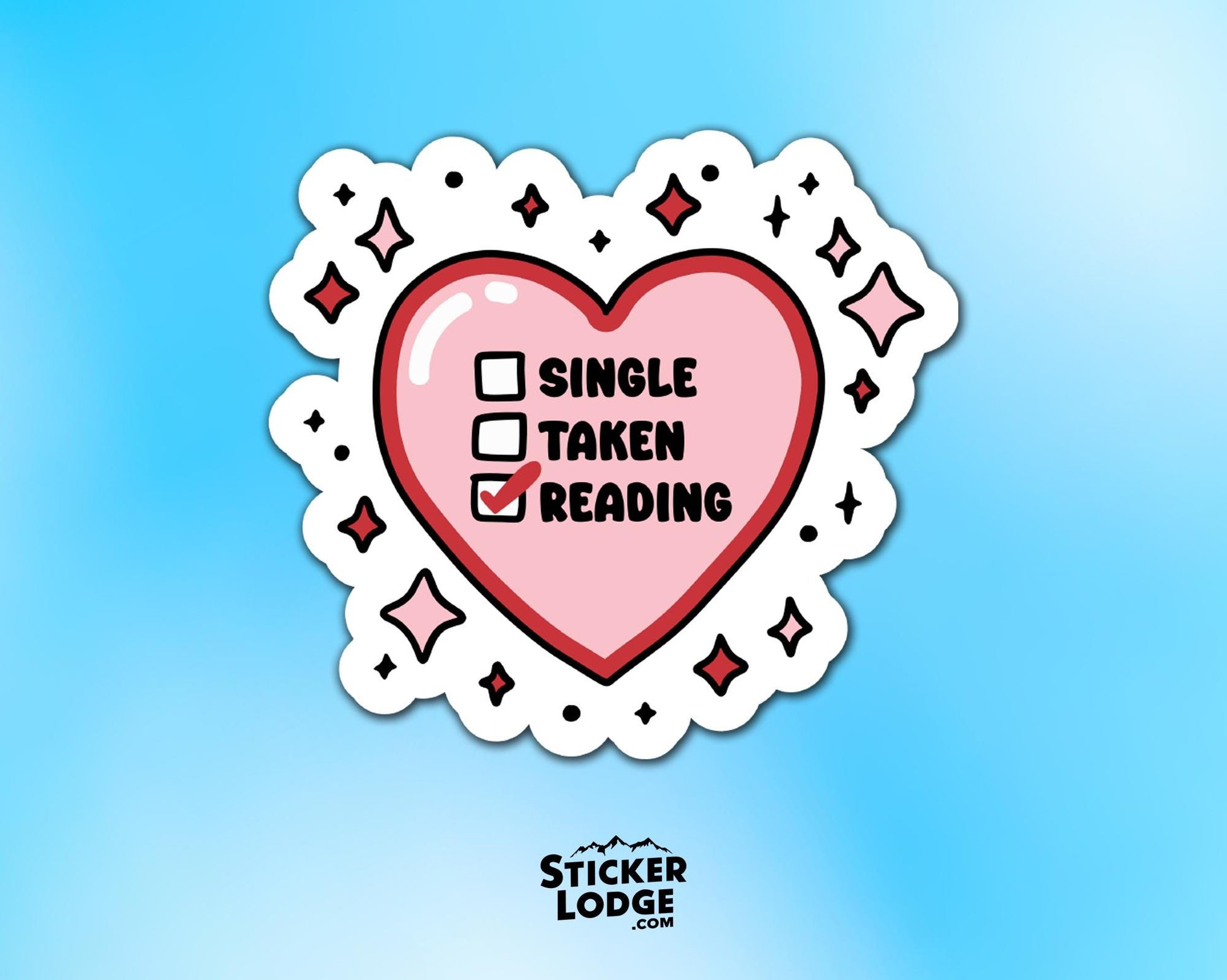 Single Taken Reading Vinyl Sticker | Sticker Lodge