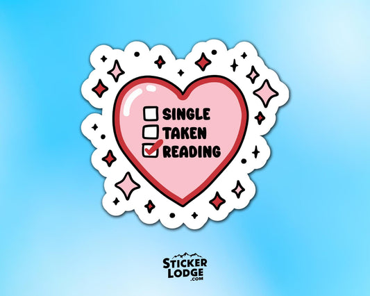 Single Taken Reading Vinyl Sticker | Sticker Lodge