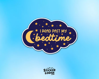 I Read Past My Bedtime Vinyl Sticker | Sticker Lodge