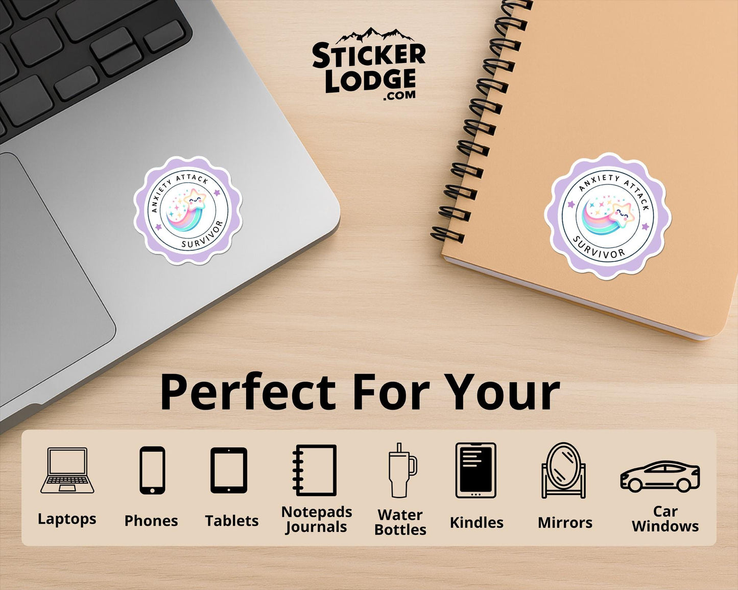 Anxiety Attack Survivor Vinyl Sticker | Sticker Lodge