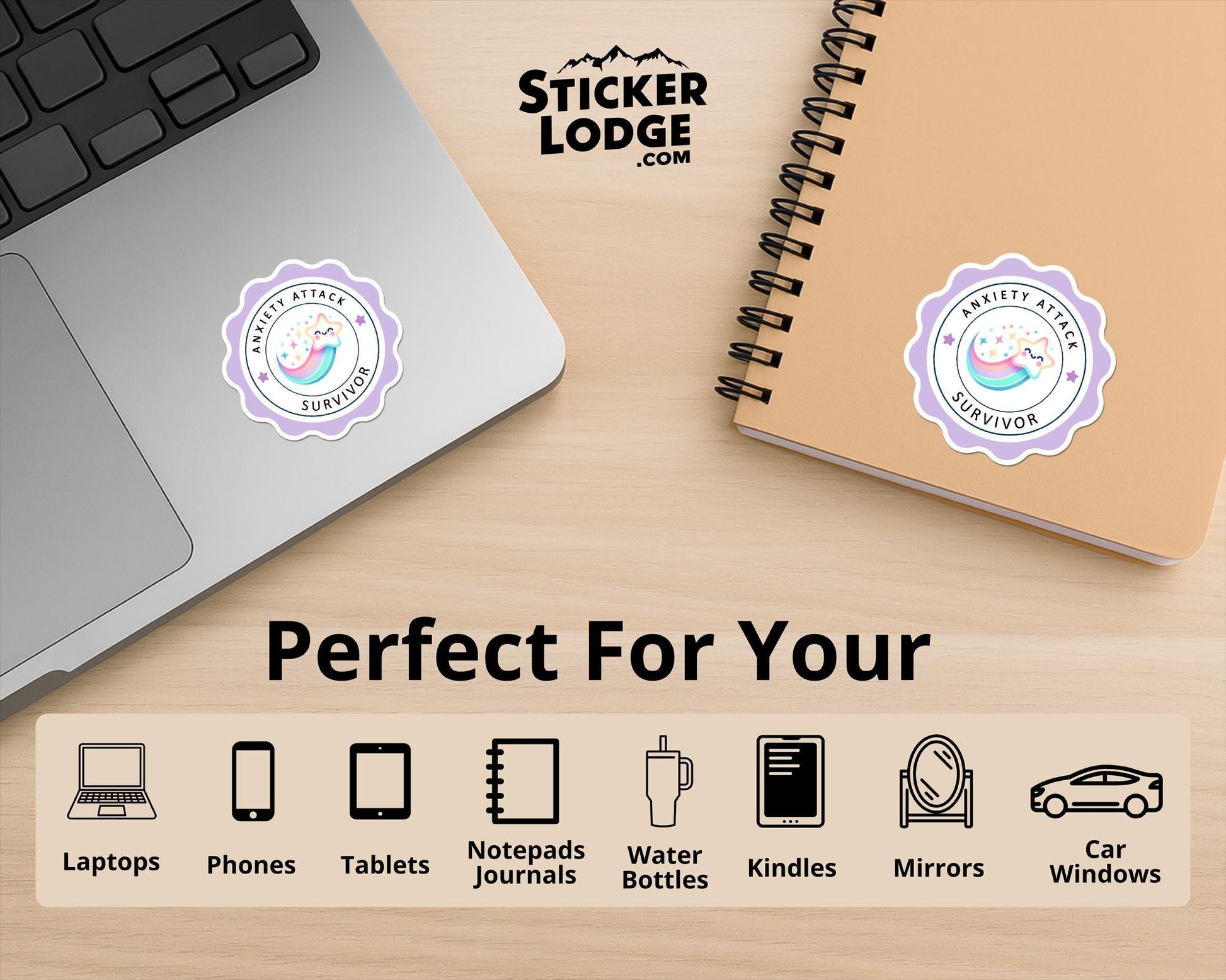 Anxiety Attack Survivor Vinyl Sticker | Sticker Lodge