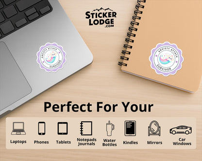Anxiety Attack Survivor Vinyl Sticker | Sticker Lodge