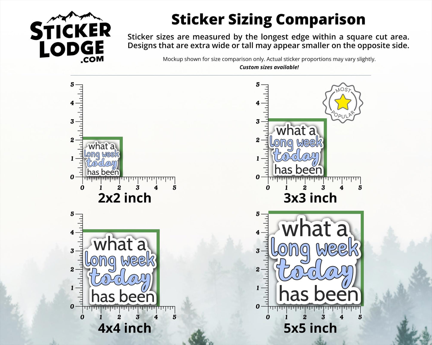 What a Long Week Today Has Been Vinyl Sticker | Sticker Lodge