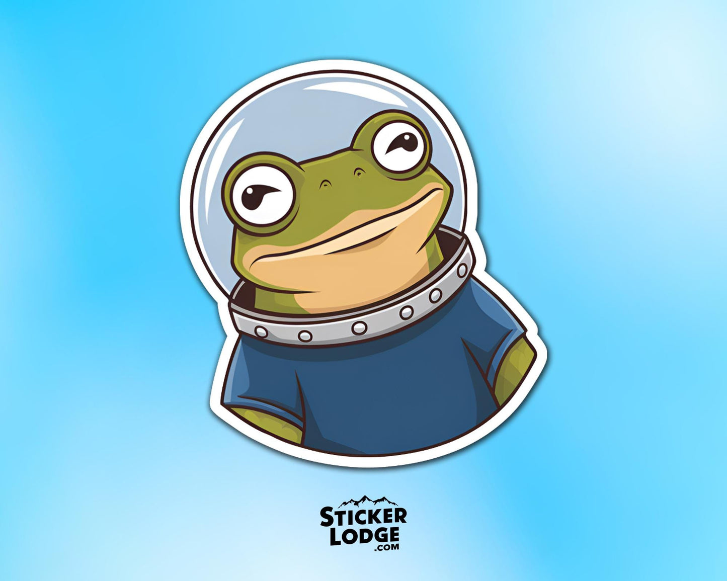 Astronaut Frog Vinyl Sticker | Sticker Lodge