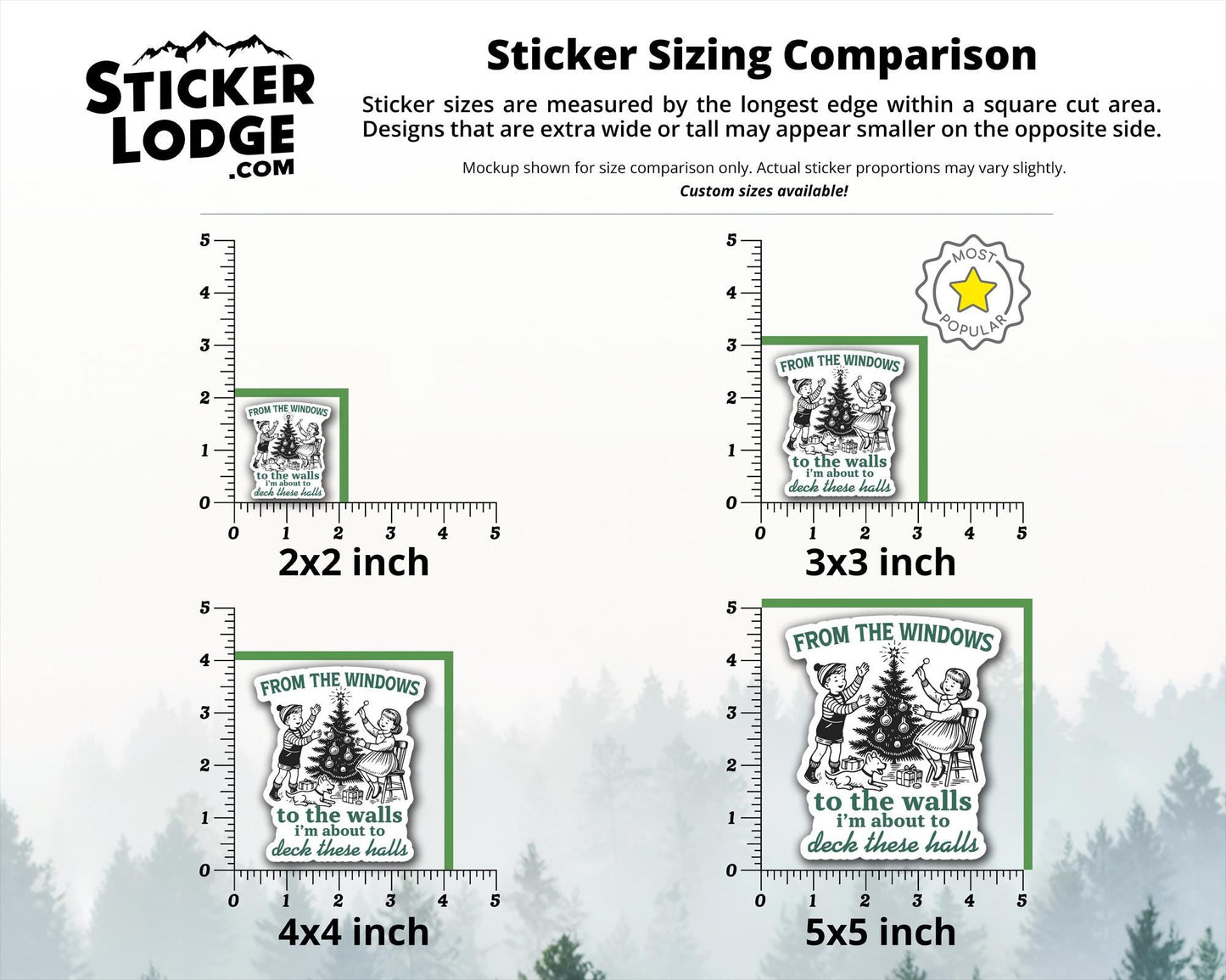 Deck The Halls Vinyl Sticker | Sticker Lodge